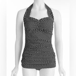 Suddenly Slim by Catalina Bathingsuit. Medium (8-10). B&W PolkaDot. VGUC!